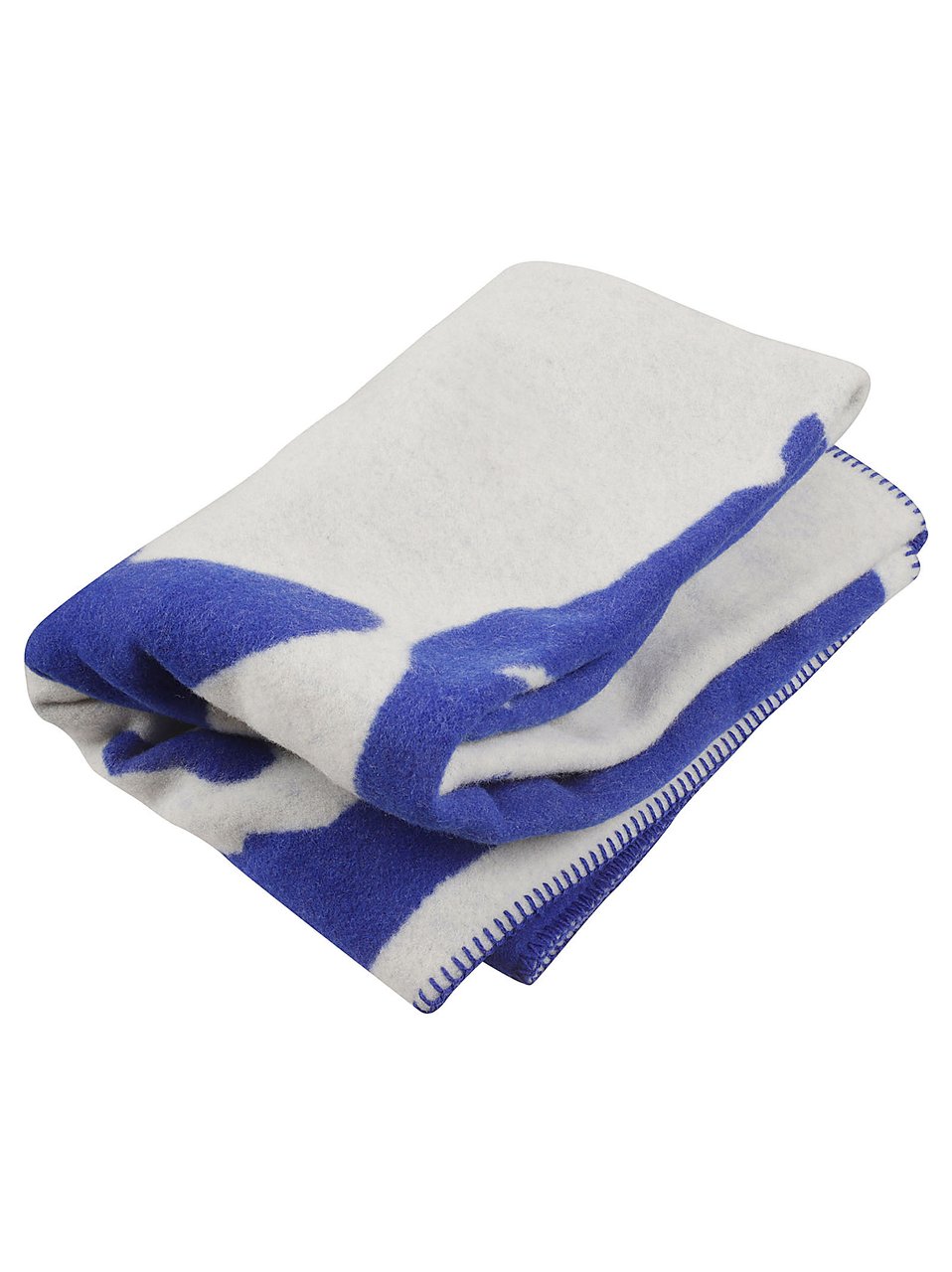 Burberry Wool Scarf With Bold Blue Wit