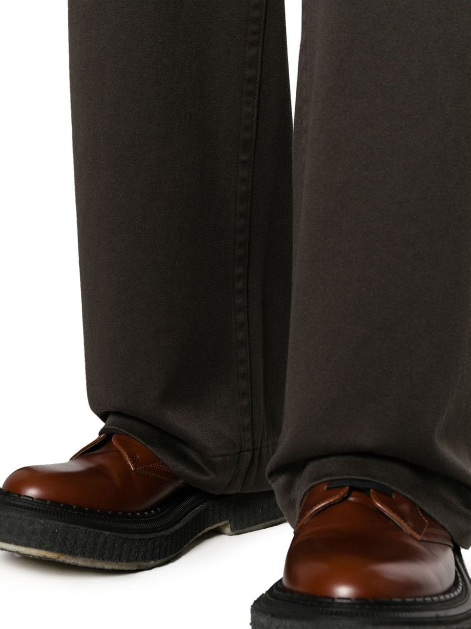 Burberry Relaxed Fit Brown Cotton Pants Zwart