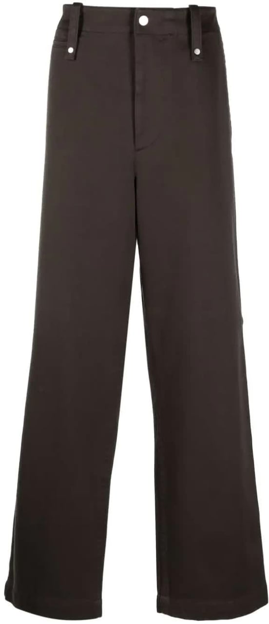 Burberry Relaxed Fit Brown Cotton Pants Zwart