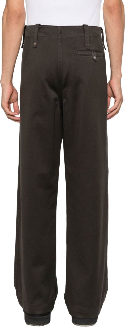 Burberry Relaxed Fit Brown Cotton Pants Zwart