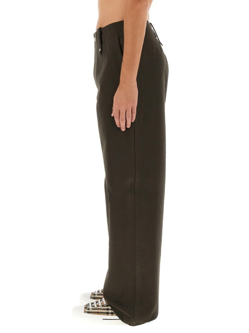 Burberry Wide-Leg Cotton Pants Bruin