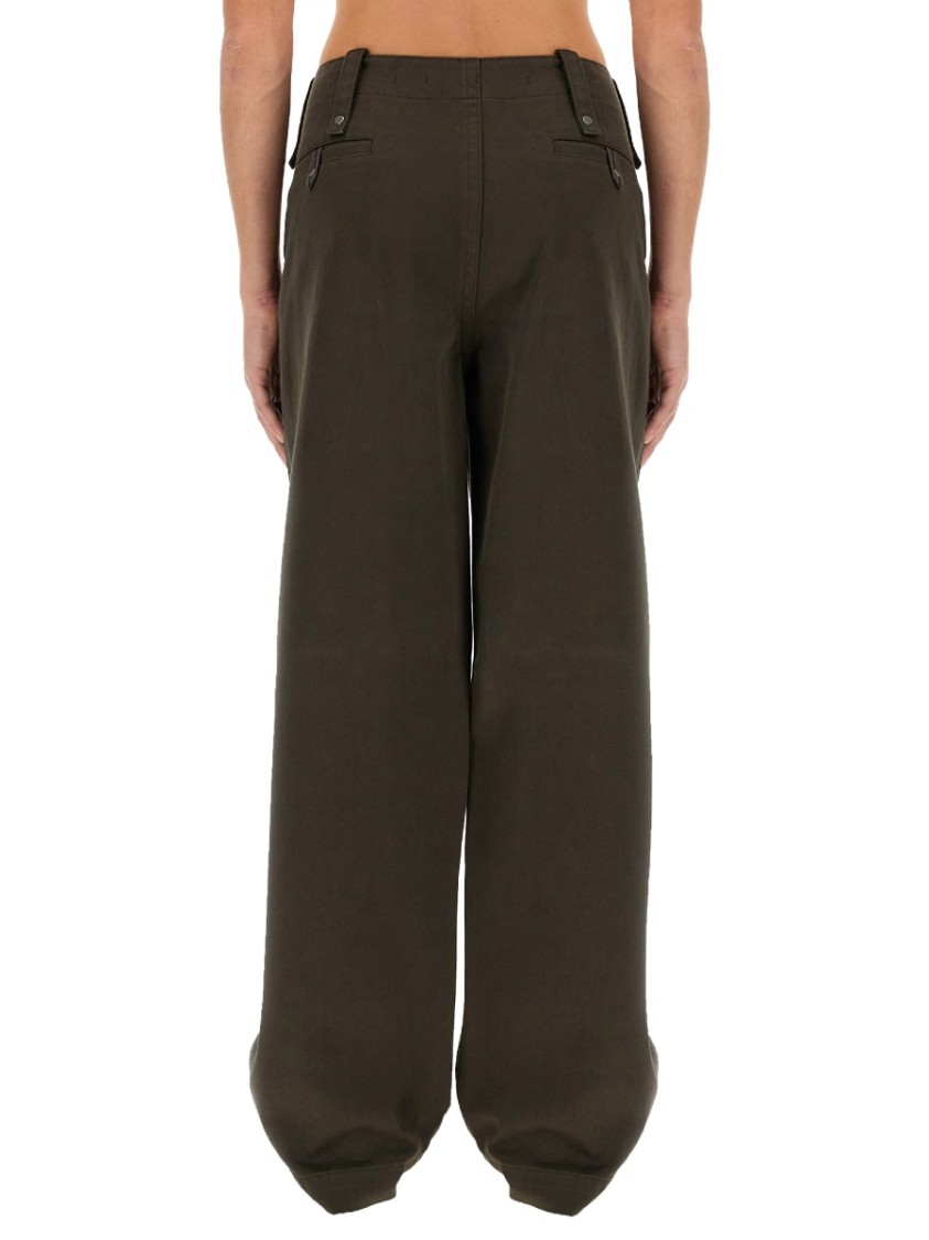 Burberry Wide-Leg Cotton Pants Bruin