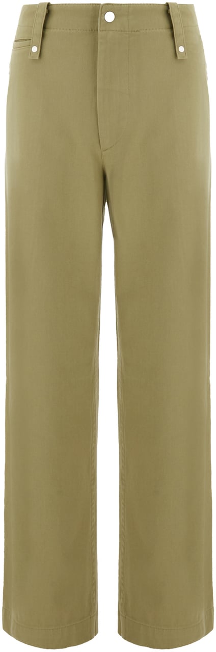 Burberry Burberry Olive green cotton pants Groen