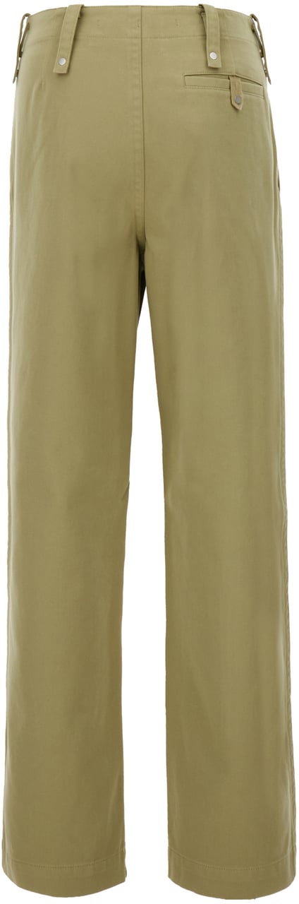 Burberry Burberry Olive green cotton pants Groen