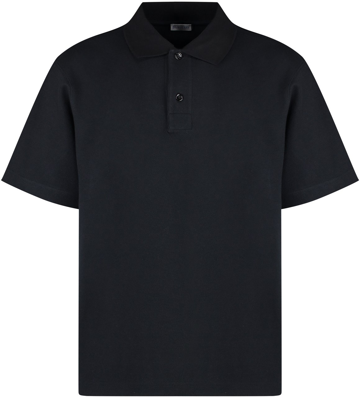 Burberry Cotton-piqué polo shirt Zwart