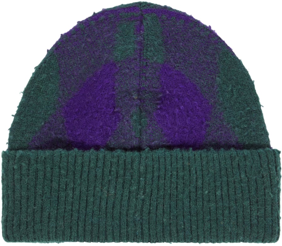 Burberry Argyle Knight Logo Wool Beanie Groen