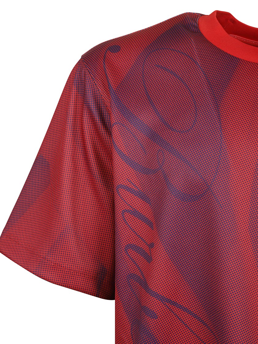 Burberry Oversized Mesh T-Shirt Rood