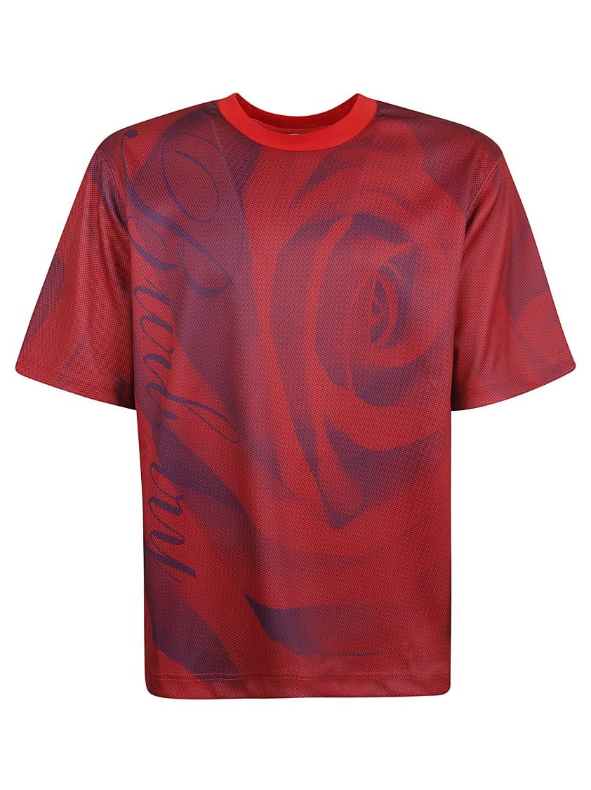 Burberry Oversized Mesh T-Shirt Rood