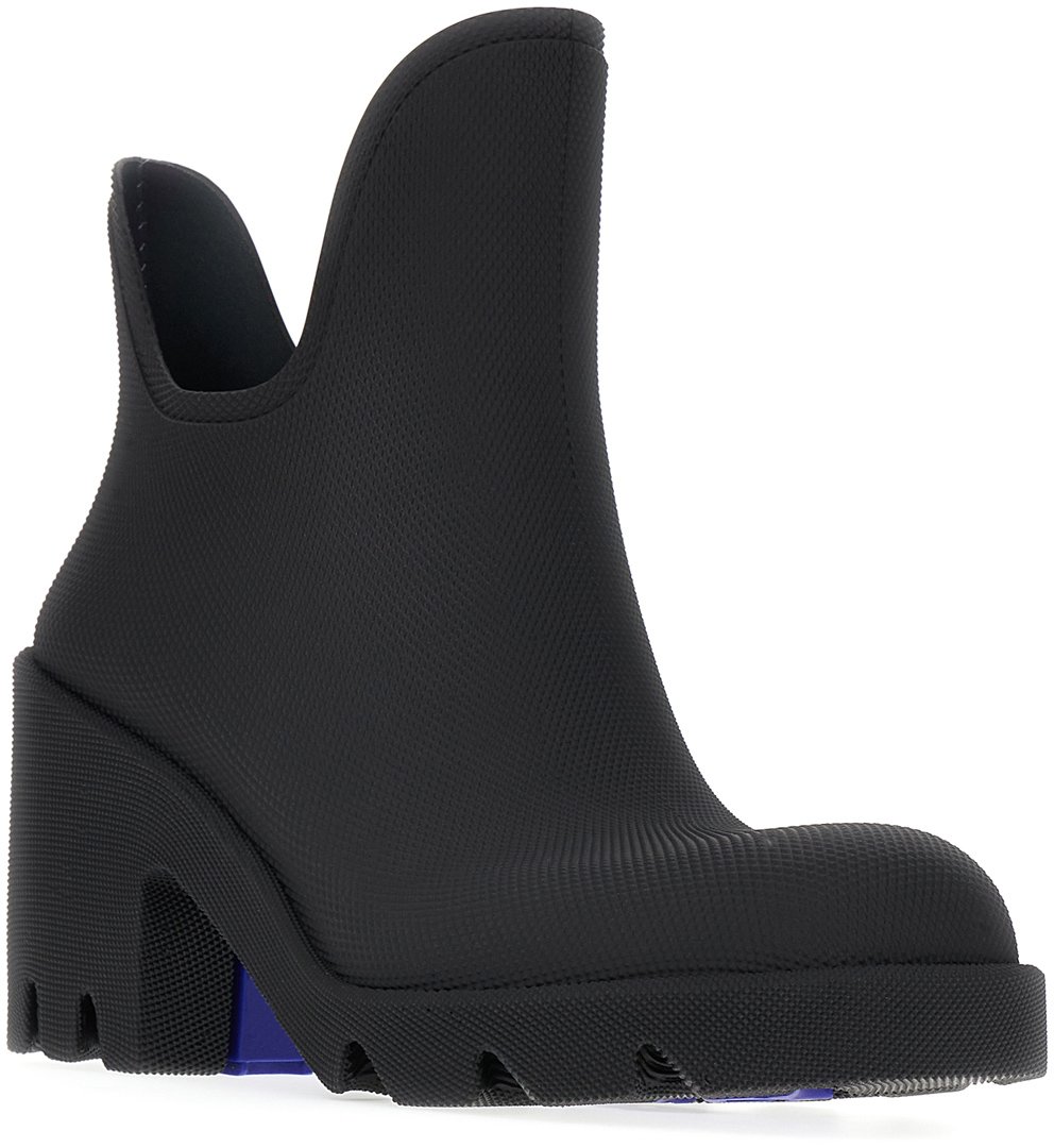 Burberry Burberry Black rubber Marsh ankle boots Zwart