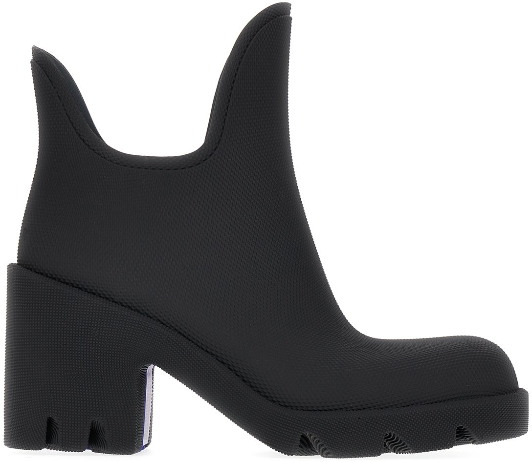 Burberry Burberry Black rubber Marsh ankle boots Zwart