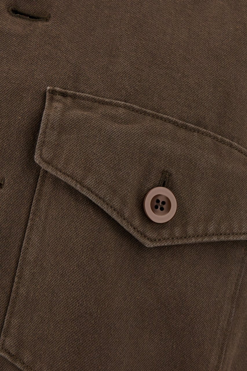 Burberry Burberry Military green cotton shirt Groen