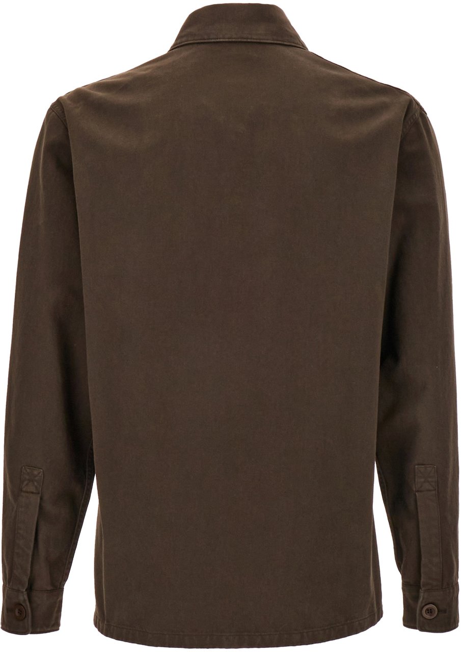 Burberry Burberry Military green cotton shirt Groen