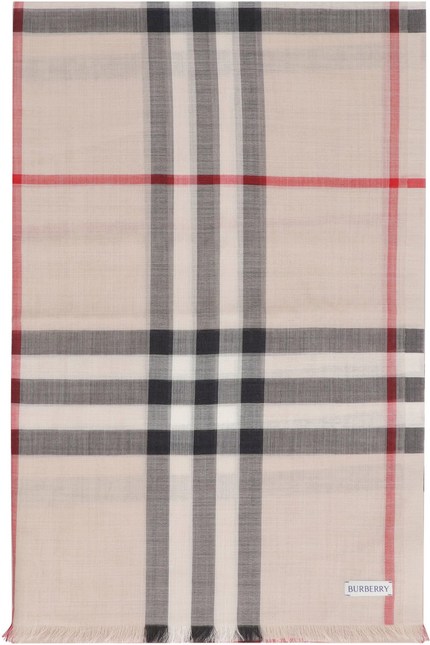Burberry Wool and silk scarf Beige