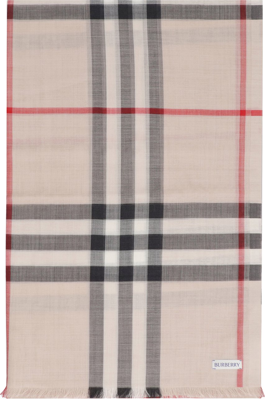 Burberry Wool and silk scarf Beige