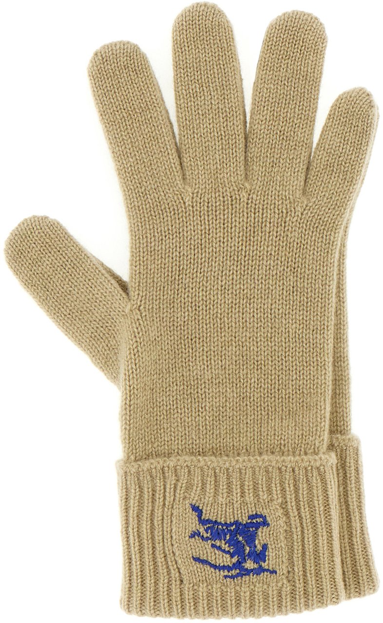 Burberry Burberry Khaki green cashmere blend gloves Groen