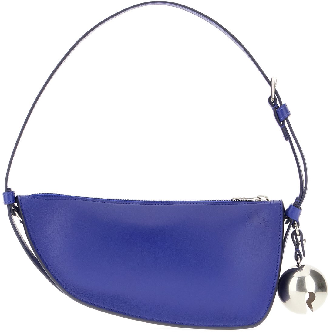 Burberry Burberry Electric blue nappa leather mini Shield shoulder bag Blauw