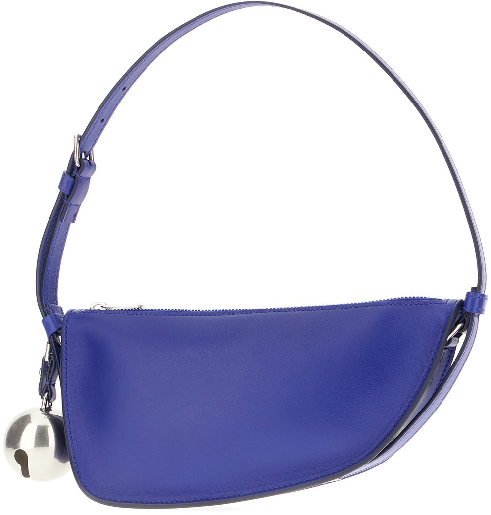Burberry Burberry Electric blue nappa leather mini Shield shoulder bag Blauw