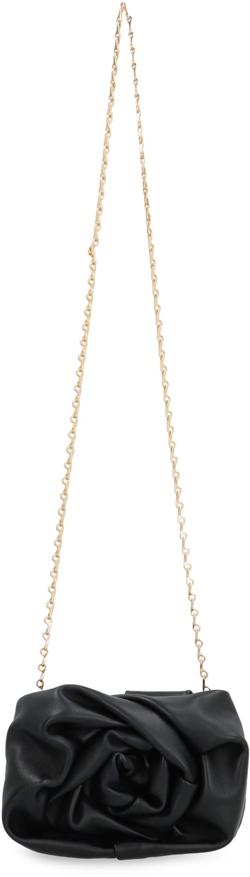 Burberry Rose leather clutch Zwart