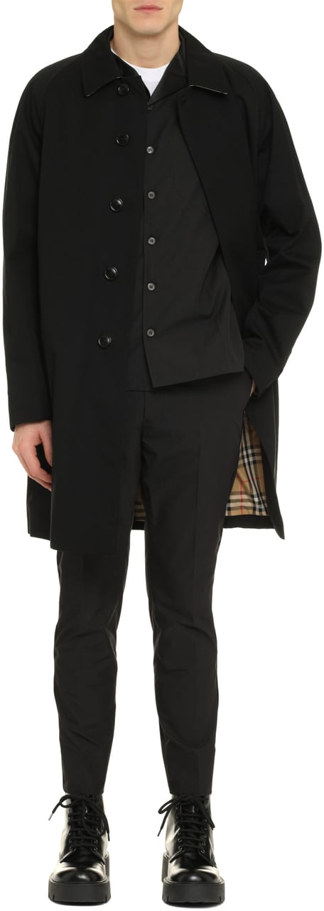 Burberry Camden cotton trench coat Zwart
