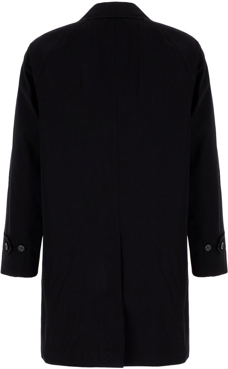 Burberry Burberry Black cotton coat Zwart