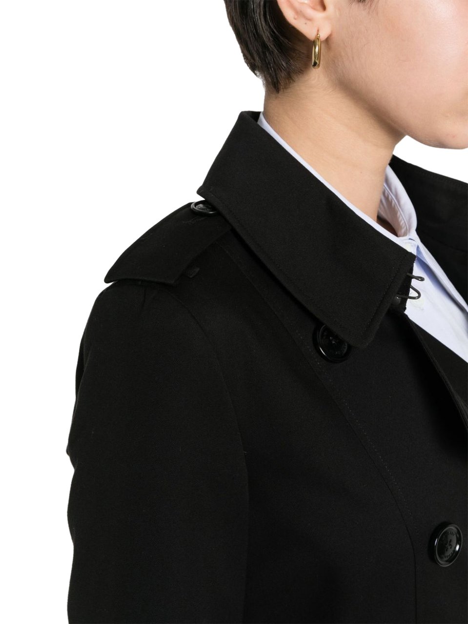 Burberry Coats Black Zwart