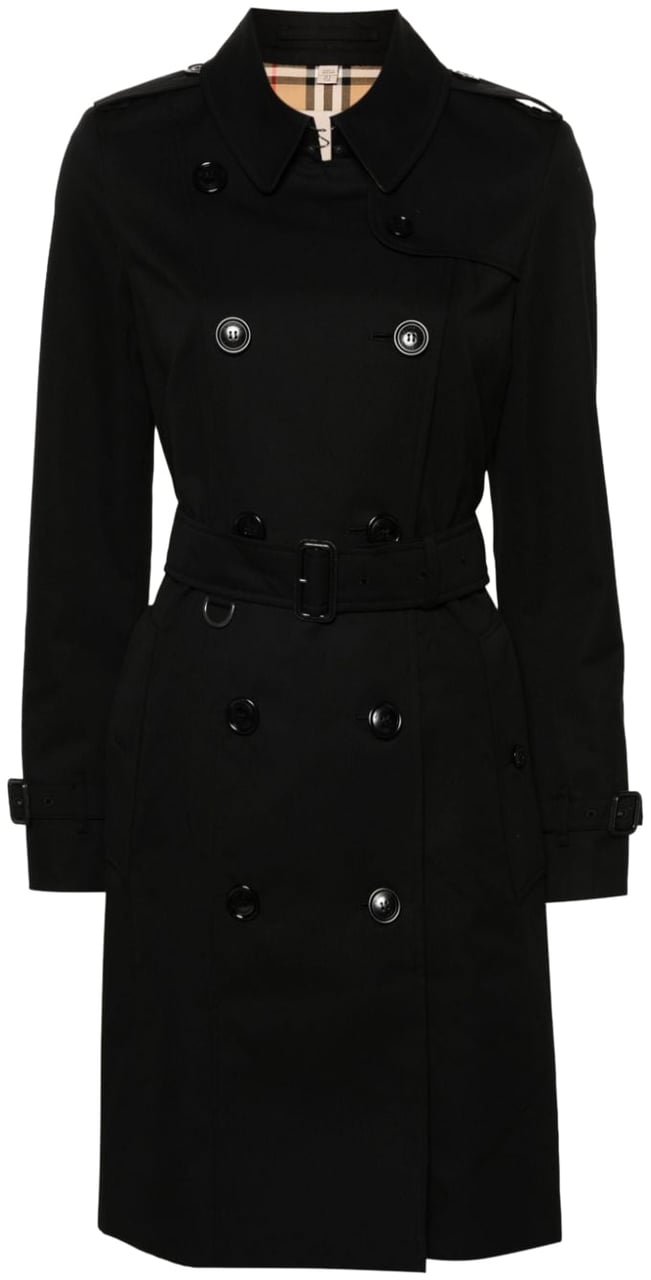 Burberry Coats Black Zwart