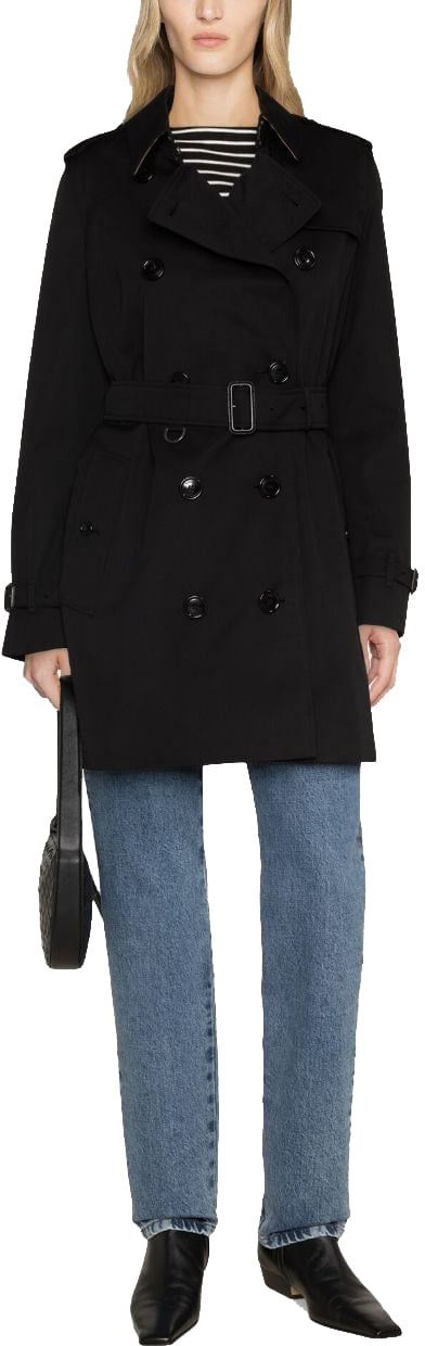 Burberry Coats Black Zwart