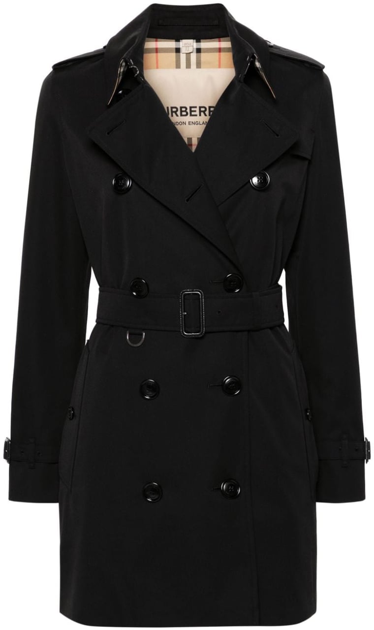 Burberry Coats Black Zwart
