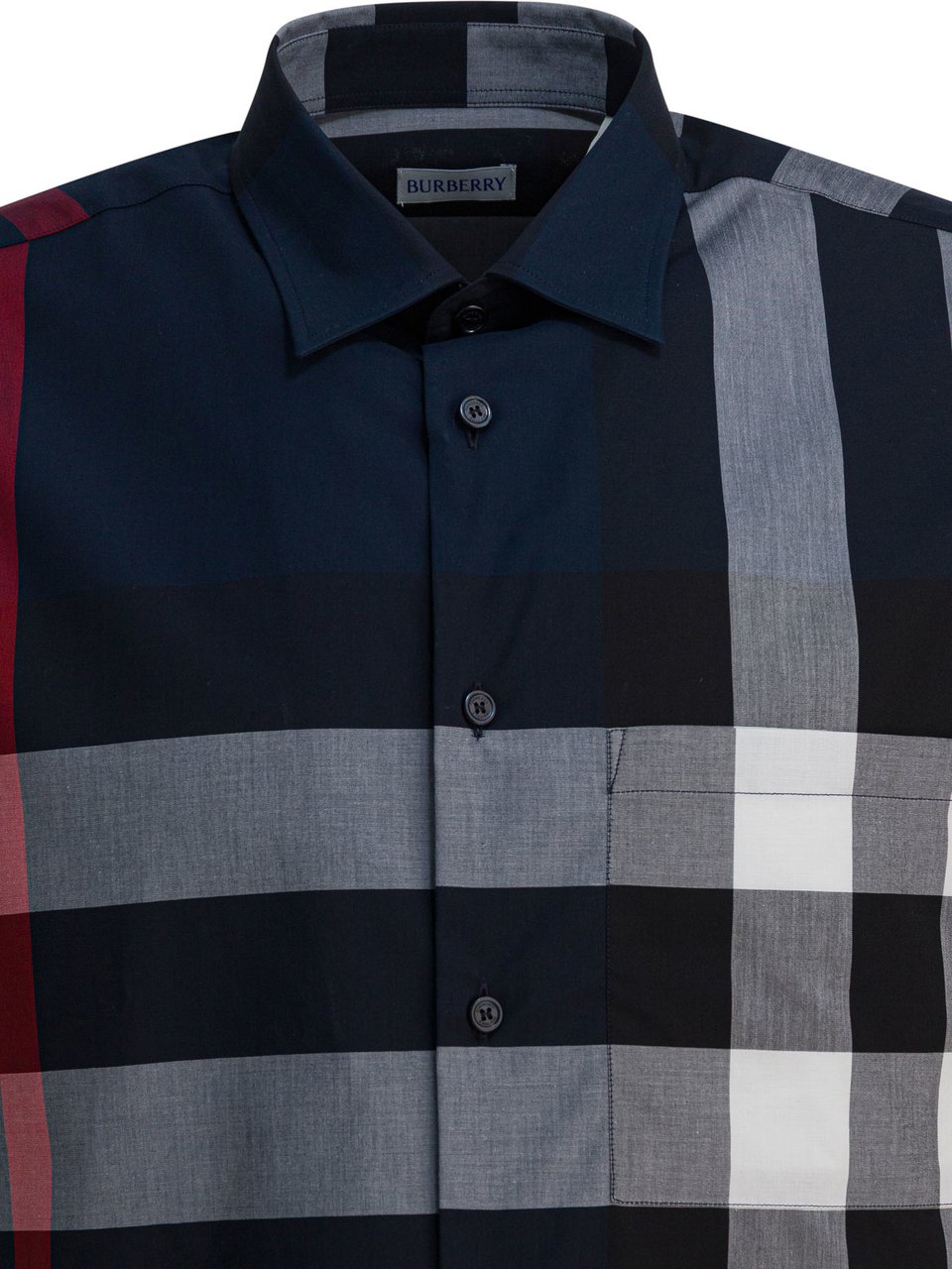 Burberry "Check" Cotton shirt Blauw