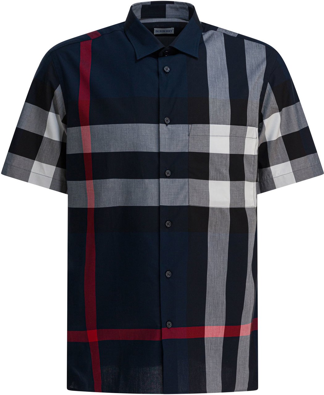 Burberry "Check" Cotton shirt Blauw