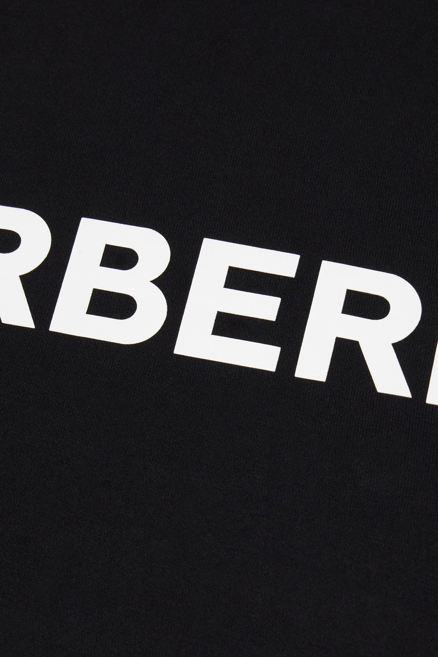 Burberry Black stretch cotton t-shirt Zwart