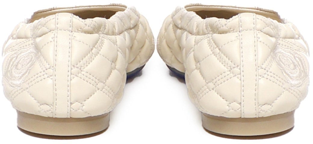 Burberry Burberry Sadler Leather Ballerina Flats Wit