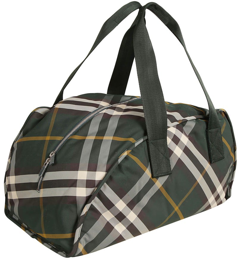 Burberry Structured Check Pattern Bag Groen