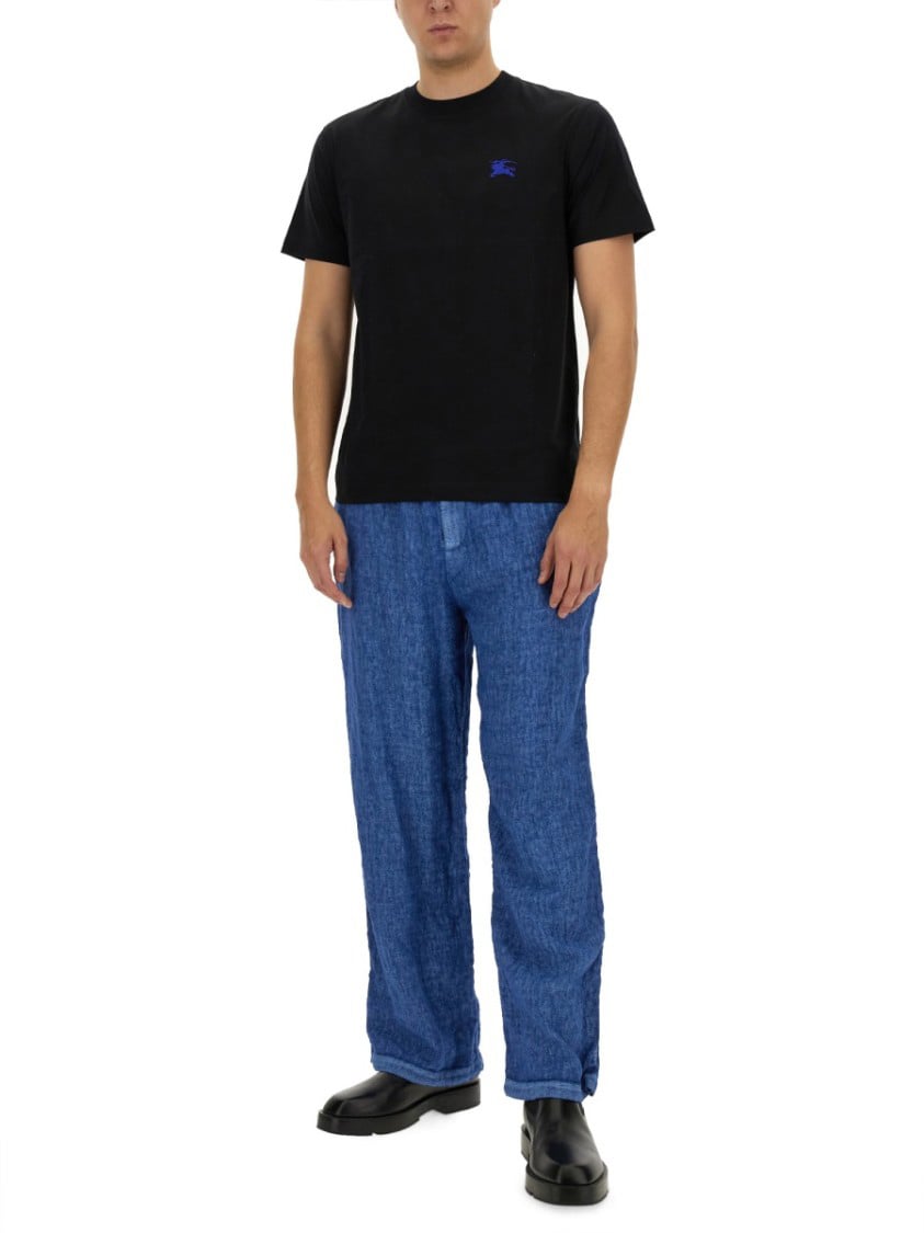 Burberry Relaxed Fit Wide Leg Pants Blauw