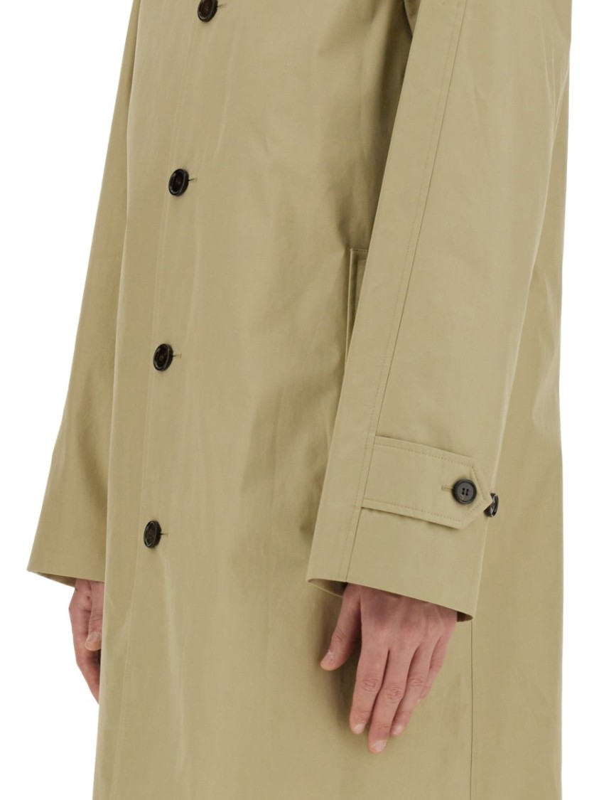 Burberry Cotton Trench Coat With Oversized Sleeves And Neutraal