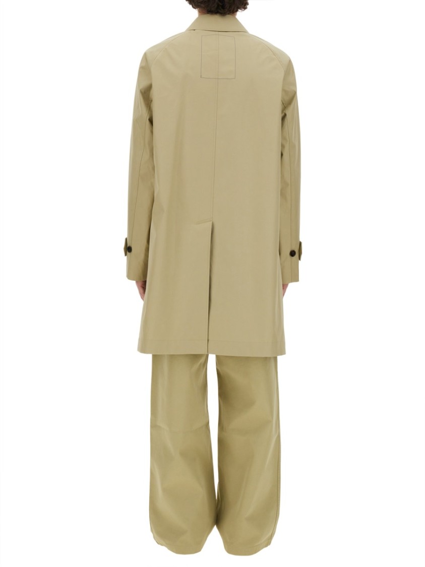 Burberry Cotton Trench Coat With Oversized Sleeves And Neutraal