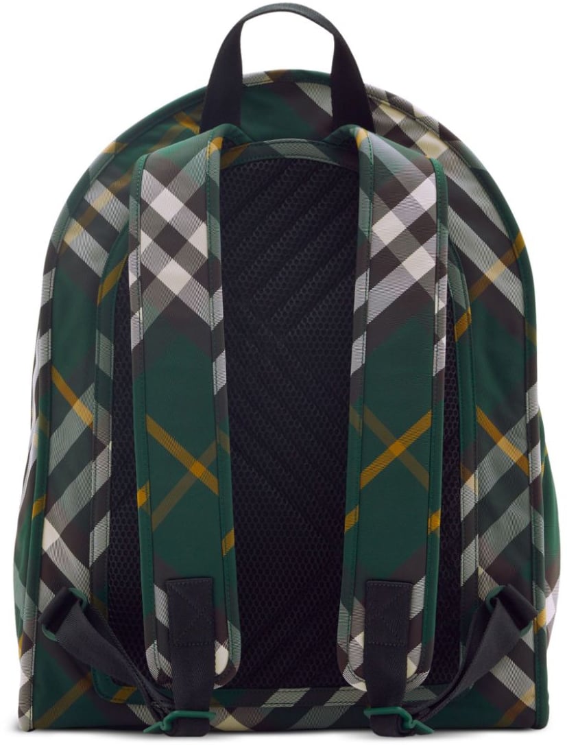Burberry Shield Check Nylon Backpack Groen