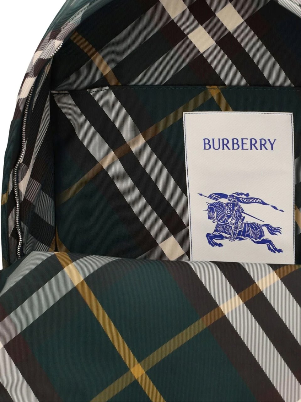 Burberry Shield Check Nylon Backpack Groen