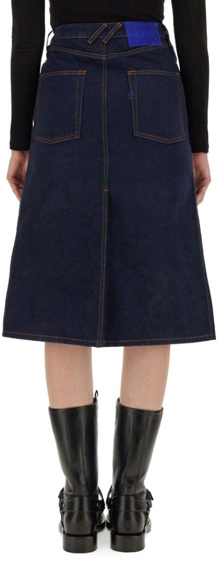 Burberry Denim Skirt Blauw