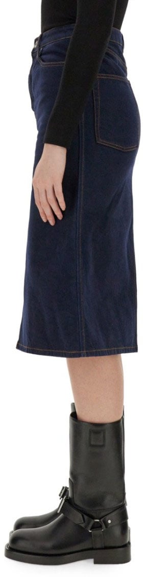Burberry Denim Skirt Blauw