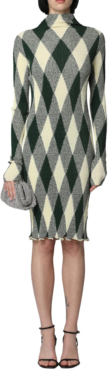 Burberry Cotton-silk blend dress Groen