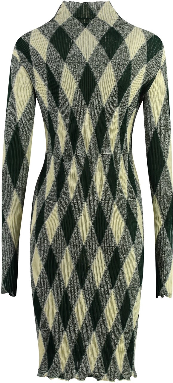 Burberry Cotton-silk blend dress Groen