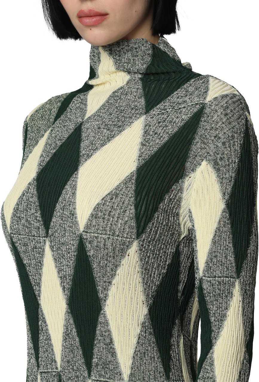 Burberry Cotton-silk blend dress Groen