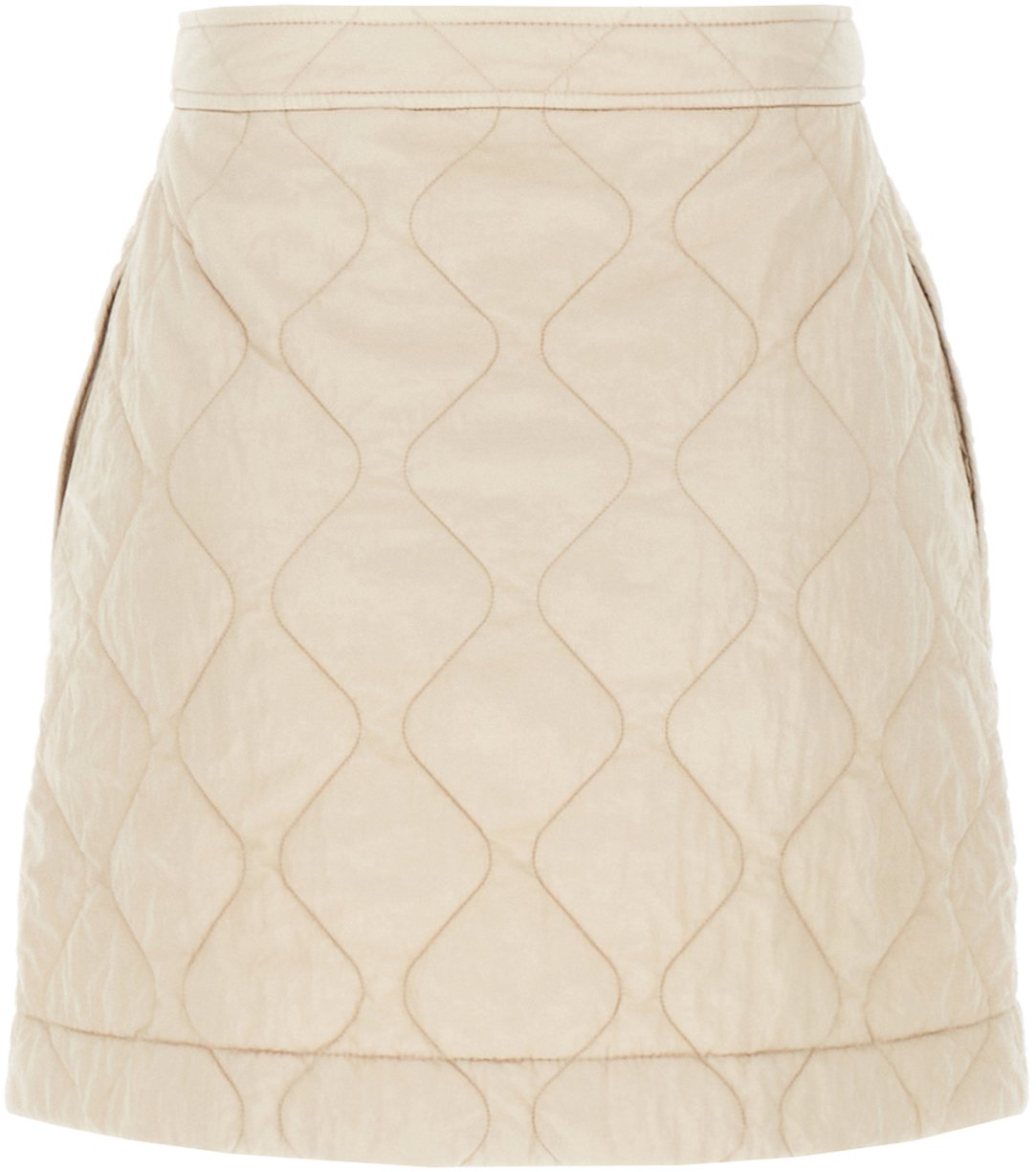 Burberry Burberry Sand nylon padded mini skirt Beige