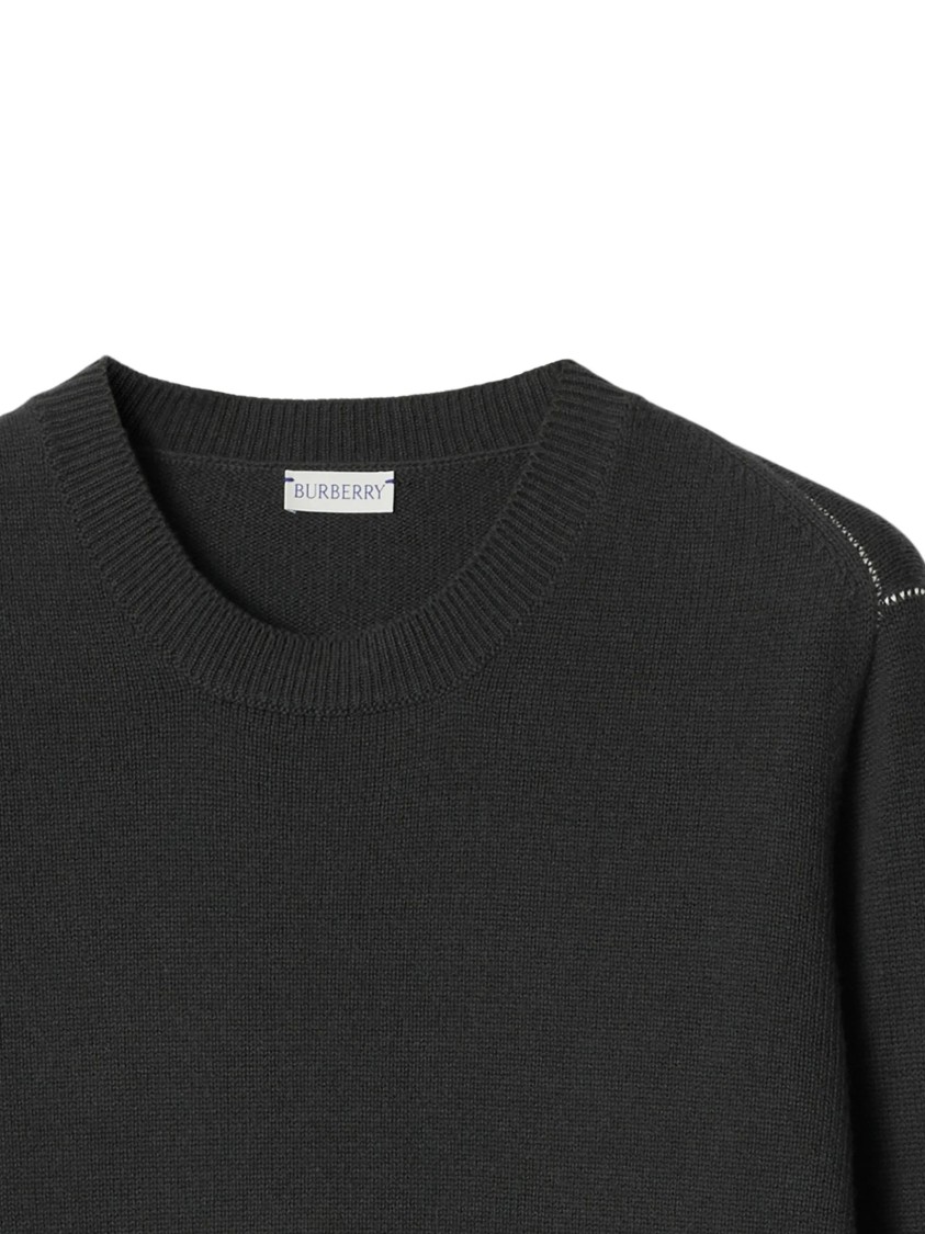 Burberry Classic Crewneck Cashmere Sweater Zwart