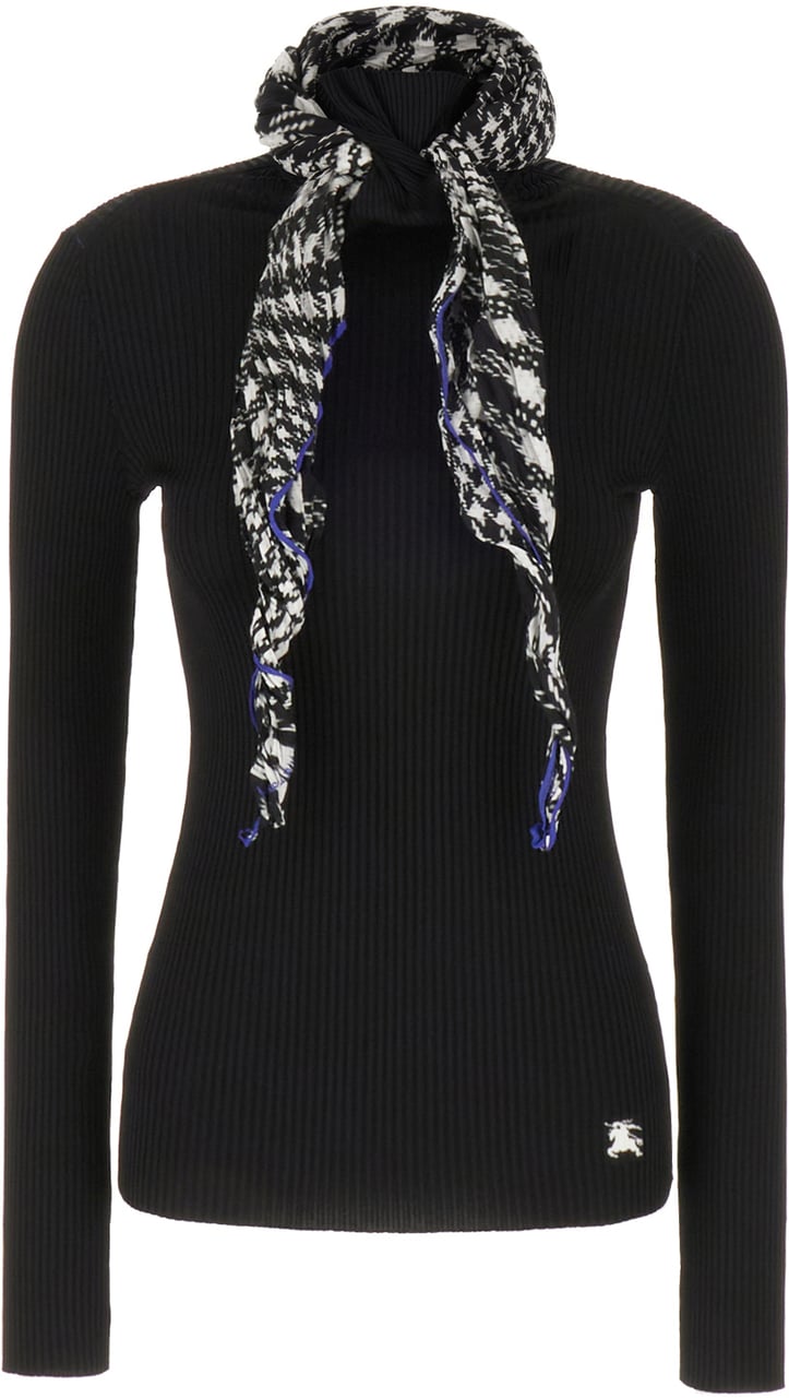 Burberry Burberry Black stretch viscose blend top Zwart
