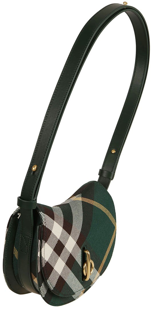 Burberry Half-Moon Green Plaid Bag Groen