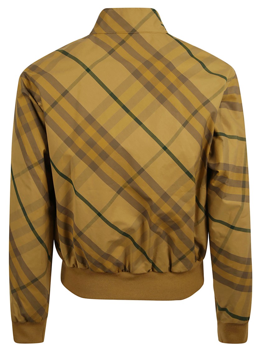 Burberry Plaid Coat With High Collar Bruin