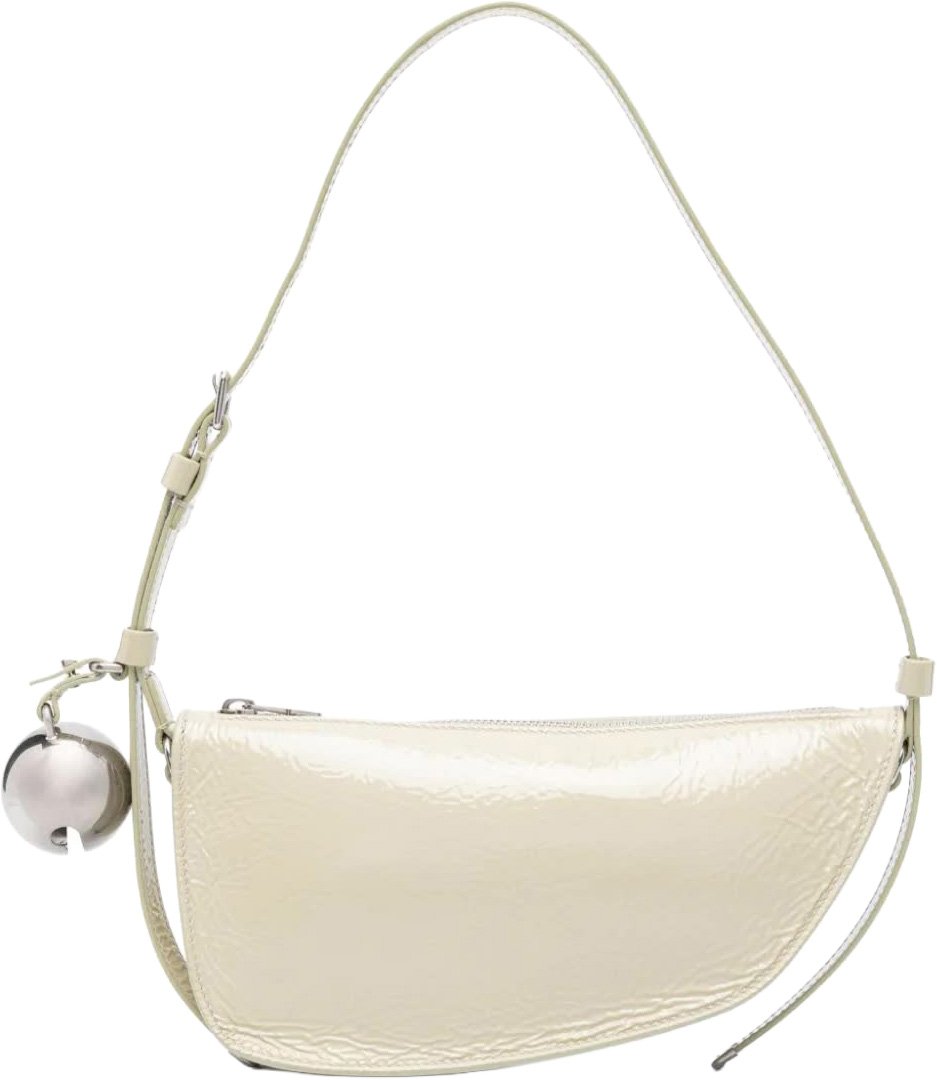 Burberry Shield Sling Mini Lambskin Shoulder Bag Neutraal