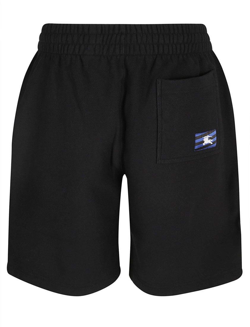Burberry Relaxed Black Cotton Shorts Zwart